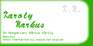 karoly markus business card